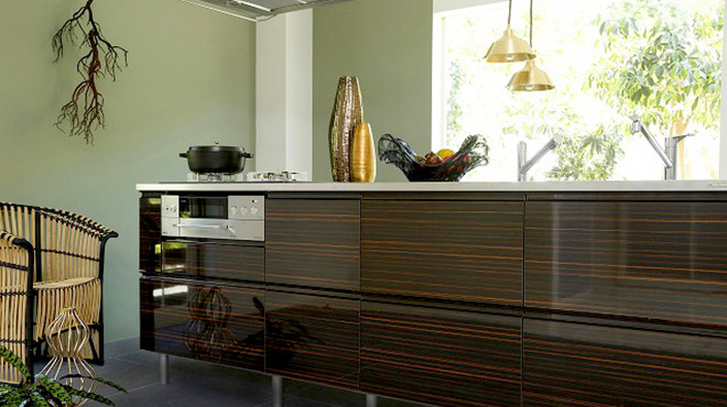 Kitchen panel using melamine decorative board