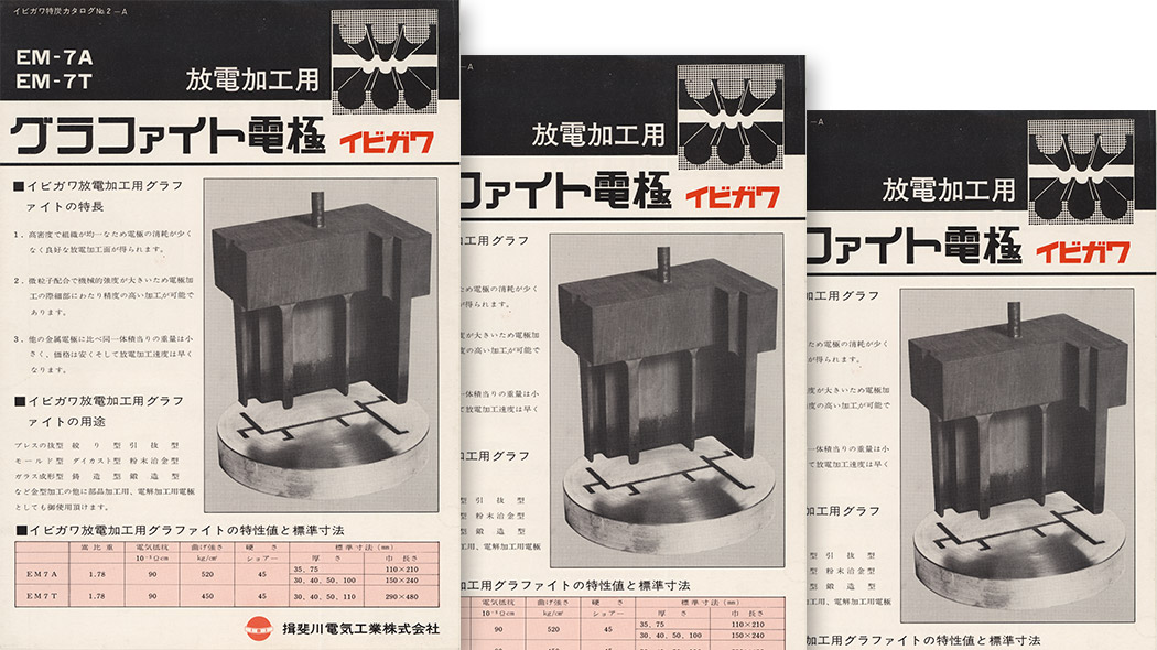 Catalog for electrodes for electro discharge machining